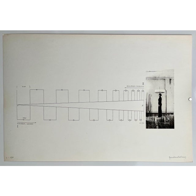 Bernhard Leitner, Austrian Sound Space Architect Bernhard Leitner Photo Lithograph Hand Signed Art, 1975-1976 For Sale In Miami - Image 6 of 9
