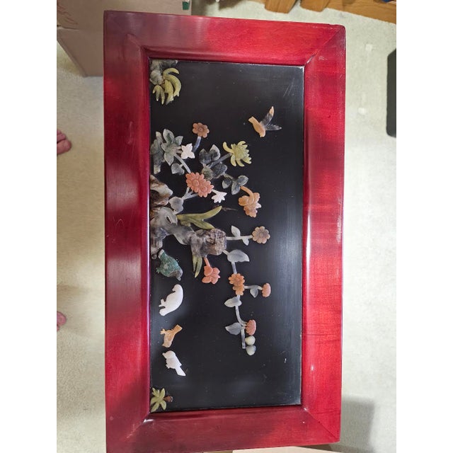 Chinese Chest Decorated With Carved Jade For Sale - Image 4 of 6