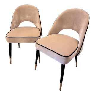 Cliff Collection Dining Chairs in Alcantara Suede from Eichholtz, 2000s, Set of 2 For Sale