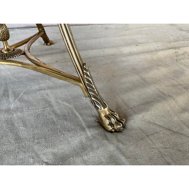 Metal Louis XVI Style Neoclassic Gilt Bronze Black Marble Top Gueridon For Sale - Image 7 of 14