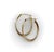 Vintage 14k Gold Two-Toned Gold Oval Hoop Earrings, Pair For Sale - Image 4 of 8