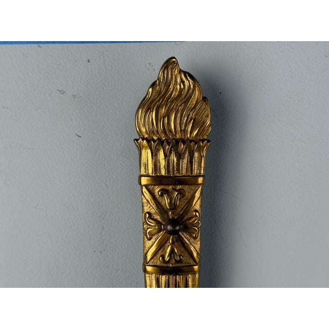 Maison Jansen, Feather Form Wall Sconces, Crystal, Bronze, France, 1940s For Sale - Image 12 of 15