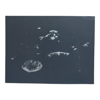 Len Gittleman, Lunar Landscape Abstract Signed Numbered Screenprint Black For Sale