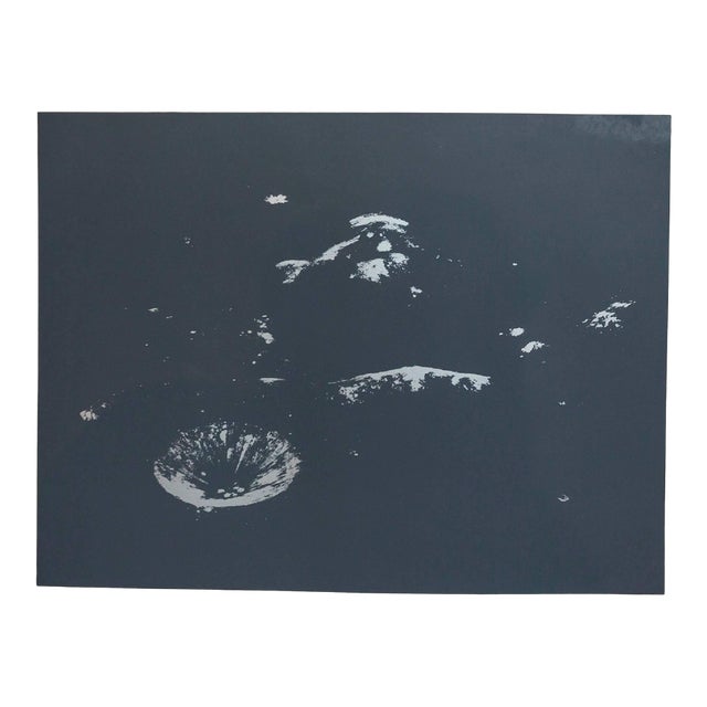 Len Gittleman, Lunar Landscape Abstract Signed Numbered Screenprint Black For Sale