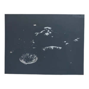 Len Gittleman, Lunar Landscape Abstract Signed Numbered Screenprint Black