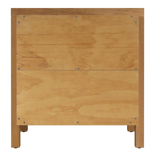 Nora 25 in. W Rectangular Wood 3 Drawer Nightstand, Light Natural For Sale In Chicago - Image 6 of 8