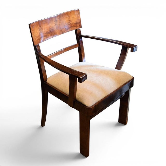 Vintage Art Deco Armchair in Wood, 1930s For Sale - Image 10 of 10