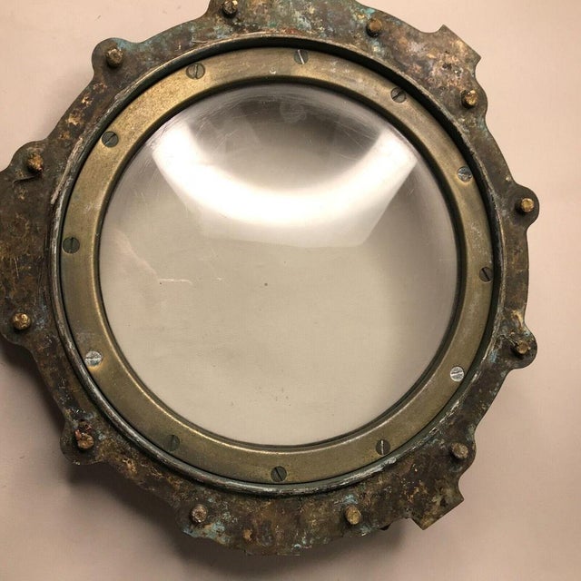 Antique Marine Nautical Bronze Sunken Ship Porthole, 1960s For Sale - Image 9 of 18