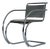 MR20 Tubular Steel Cantilever Chair in Grey Leather by Ludwig Mies van der Rohe for Knoll International, 1970s For Sale