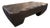 Sculptural Solid Suar Wood Coffee Table With Espresso Burnt Finish For Sale