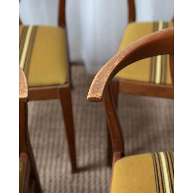 1970s Danish Wood and Wool Dining Chairs - Set of 4 For Sale - Image 10 of 16