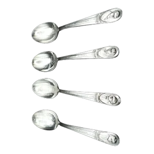 1960s Rogers Silverplate Presidents Tea Spoons Washington Monroe Madison Hoover- Set of 4