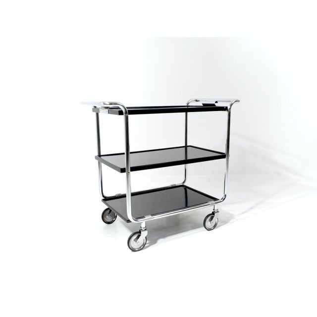 Swiss Vintage Bauhaus Tea Cart by Bigla, 1940 For Sale - Image 11 of 18