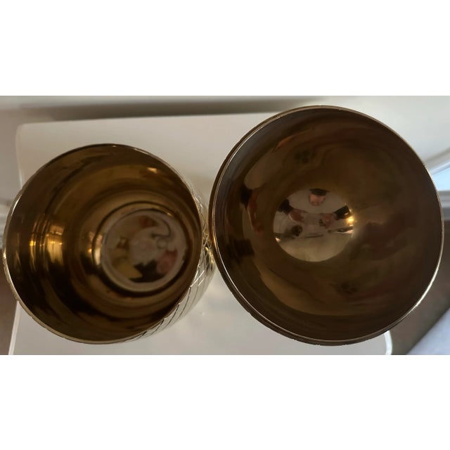 1970s Extra Large Vintage Brass Pineapple For Sale - Image 5 of 9