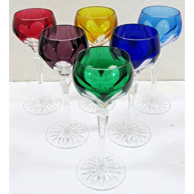 1990s Fabergé Lausanne Crystal Wine Glasses in Presentation Case - Set of Six For Sale In Miami - Image 6 of 18