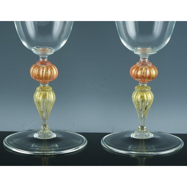 Murano Art Glass Red Wine Glasses-Set of Ten For Sale In Philadelphia - Image 6 of 7