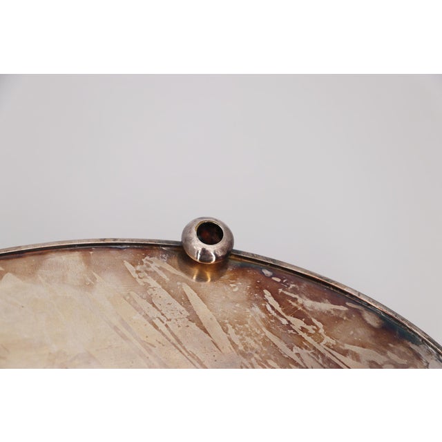 1940s Barker Ellis Large Silver Plate Footed Serving Tray, English For Sale - Image 18 of 18