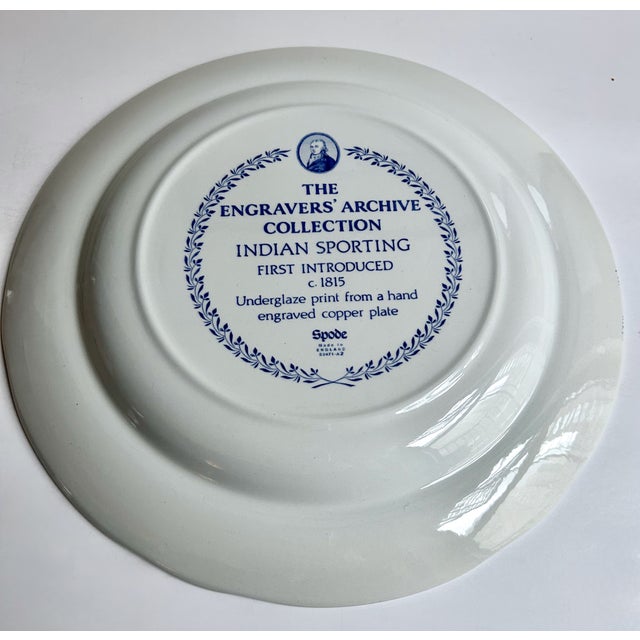 Late 20th Century Trio of Varied Spode Collection Blue & White Chinoiserie Dinner Plates For Sale - Image 14 of 17