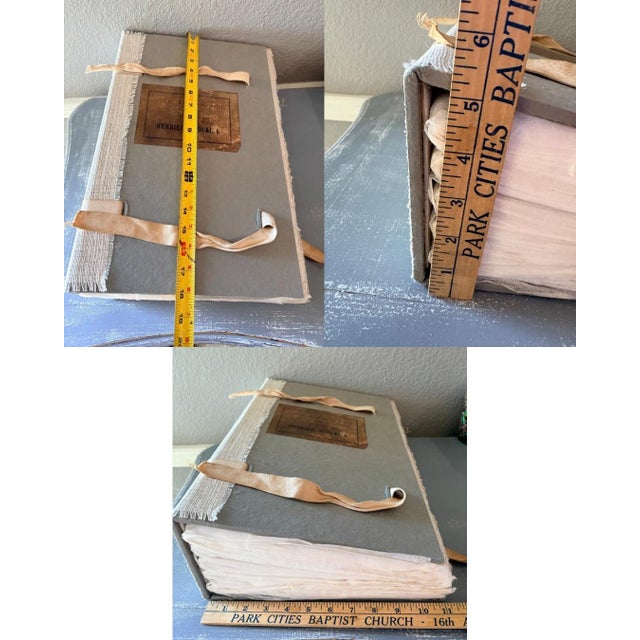 Restoration Hardware Oversized 18th C French Handcrafted Journal Large Decorative Book For Sale - Image 10 of 12