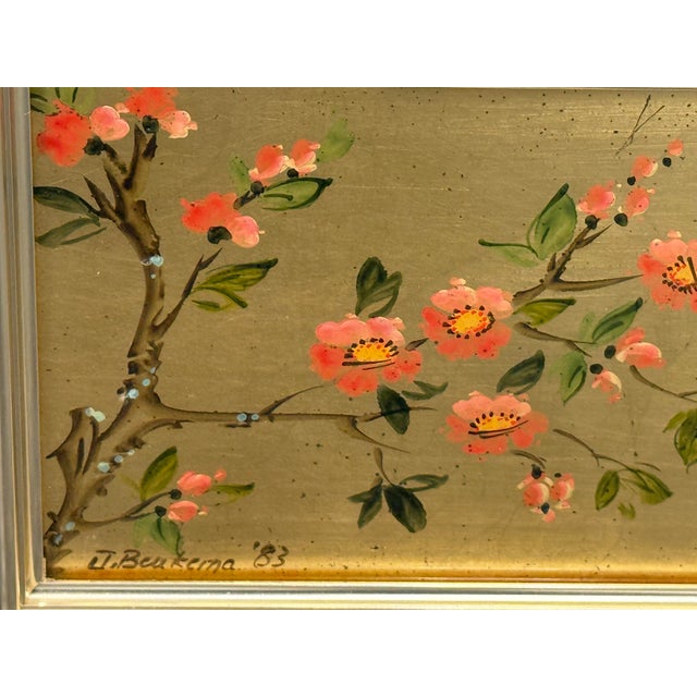 La Barge Circa 1983 Signed J. Beaukerna Eglomisé Wall Mirror For Sale In San Francisco - Image 6 of 12