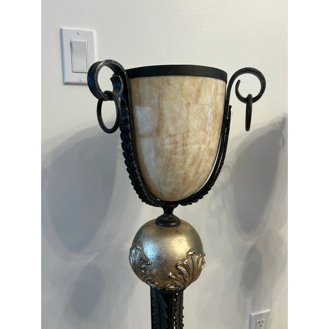 Maitland - Smith Pair of Stunning Vintage Maitland Smith Penshell Floor Lamps For Sale - Image 4 of 15