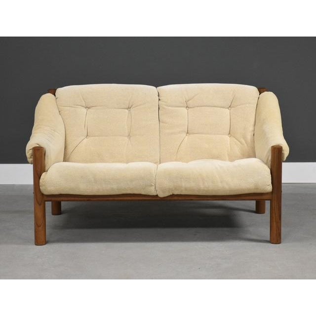1960s 1960s Danish Modern Teak Loveseat Sofa by Domino Mobler For Sale - Image 5 of 9
