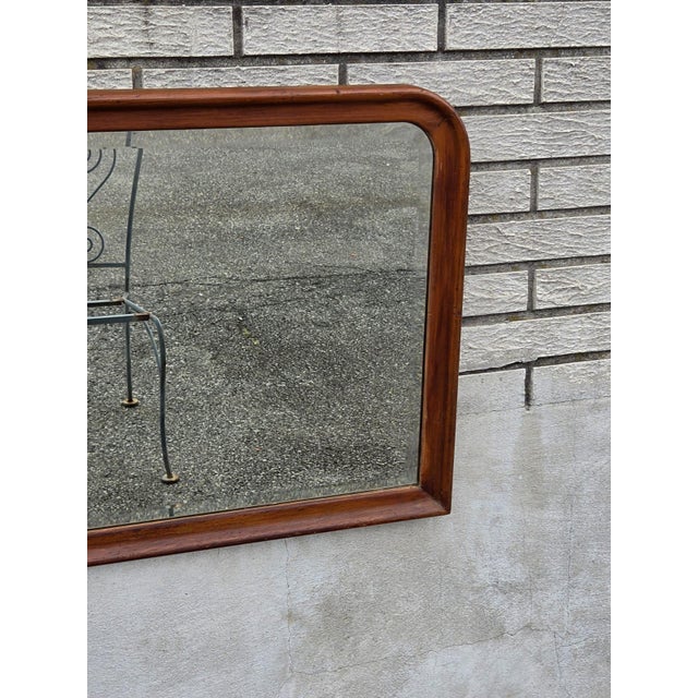 920 Walnut Rectangular Wall Beveled Edge Mirror. For Sale - Image 10 of 17