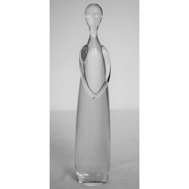 1970s Signed Hand Blown Glass Figural Sculpture For Sale - Image 4 of 4