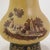 Vintage Hand Painted Table Lamp Mustard Yellow Country Landscape With Bridge and Foliage Motif For Sale - Image 10 of 12