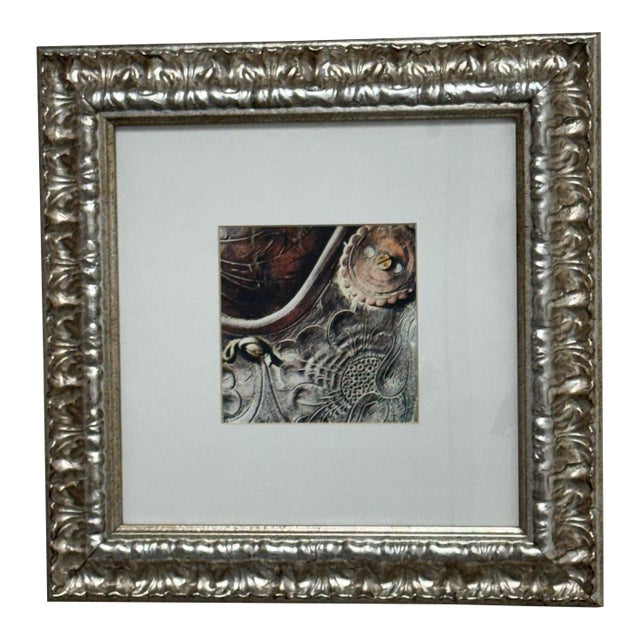 Color Photograph of Leather Tooled Saddle, Framed For Sale