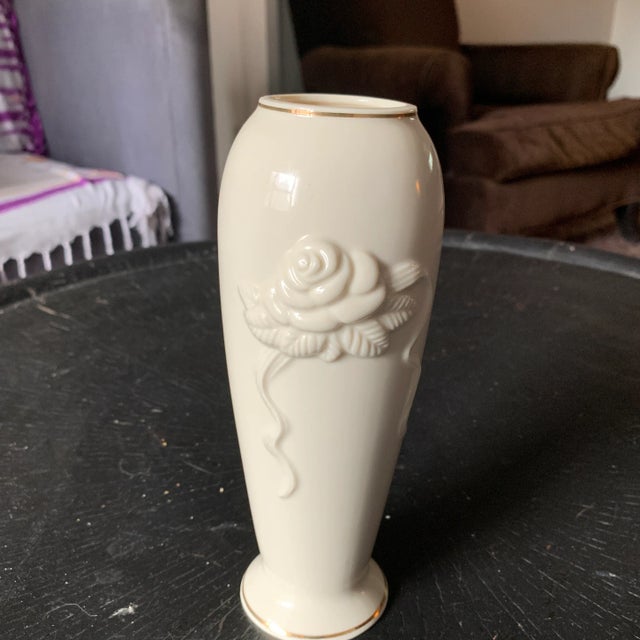 1980s Lenox Porcelain Rosebud Collection Vase For Sale - Image 11 of 13
