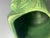 Ceramic Antique Glazed Stoneware Face Creamer: Green Ceramic Girl For Sale - Image 7 of 10