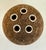 This vintage cork sphere pen and pencil holder is a sculptural desktop accessory that beautifully blends natural texture...