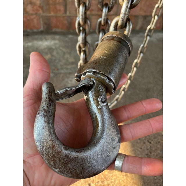 Yale 1 Ton Chain Fall (Hoist) Salvaged From Gates Rubber Factory For Sale - Image 13 of 13