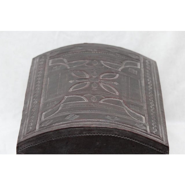 Vintage Wood and Leather Trunk, 1980s For Sale - Image 14 of 18