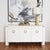 Worlds Away Matthew Izzo Home Tilley Matte White Lacquer Three Door Buffet With Brass Hardware For Sale - Image 4 of 7