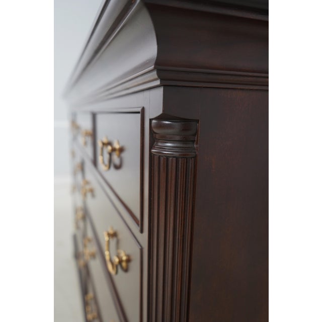 Stickley Cherry Chippendale Large Bedroom Dresser For Sale - Image 13 of 16