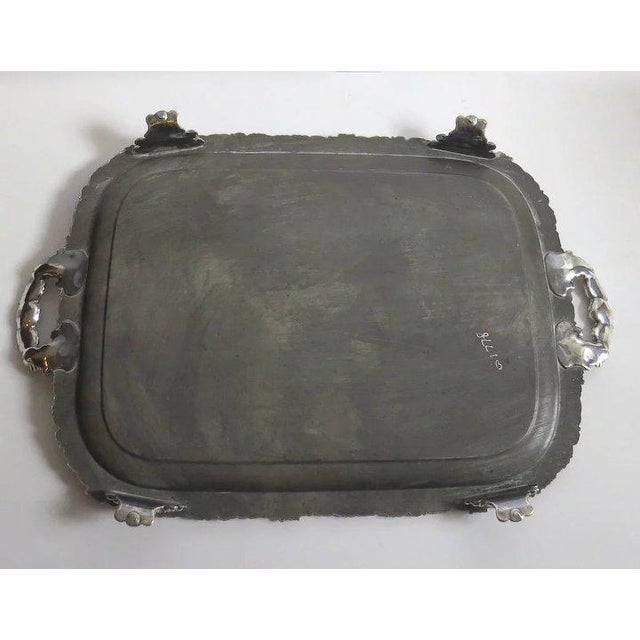 Early 19th Century English Old Sheffield Fused Plate Tray Footed c 1810 For Sale - Image 5 of 9