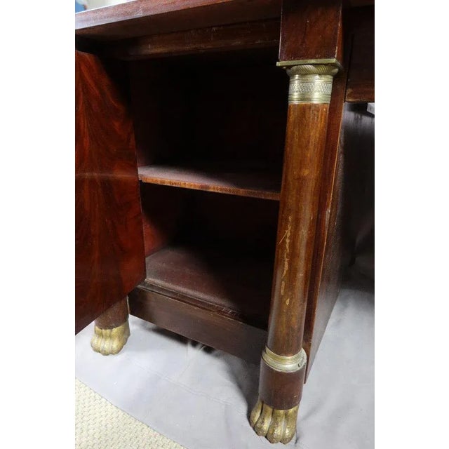 Large Empire Style Desk in Mahogany For Sale - Image 9 of 13