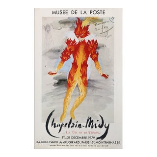 1979 French Exhibition Poster - Chapelain-Midy, La Vie Est Un Théatre at Musée De La Poste For Sale