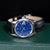 Vintage Rolex Oysterdate Precision 6694 Blue Dial Steel 1977 Leather Strap Watch For Sale - Image 16 of 17
