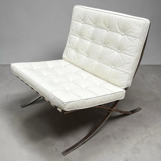 Set of Barcelona Chair and Ottoman For Sale - Image 4 of 17