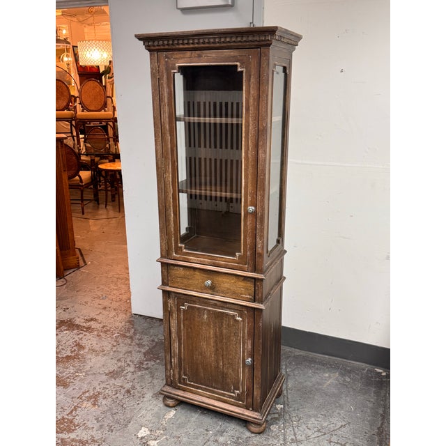 Wood Restoration Hardware St. James Bath Cabinet For Sale - Image 7 of 12