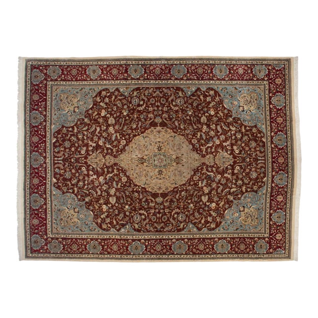 Vintage Tabriz Rug - 12'3" X 16'1" For Sale