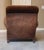 1980s Distressed Leather and Velvet Reading Chair For Sale - Image 5 of 8