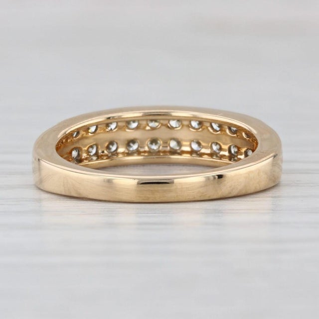 0.50ctw Diamond Wedding Band 18k Yellow Gold Stackable Ring Size 6 Coa Tomas Rae For Sale - Image 9 of 9