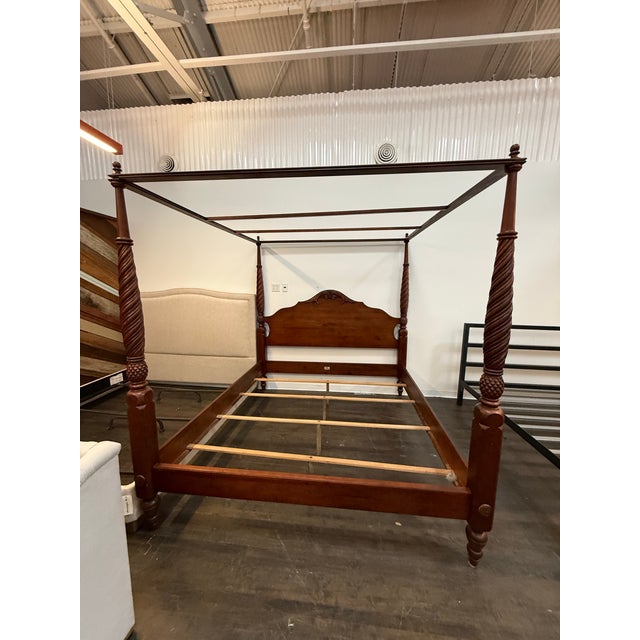 Design Plus Gallery presents the Eastern King Size British Classics Collection Montego Canopy Bed Frame from Ethan Allen....