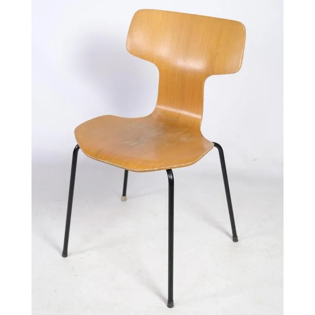 Model 3103 T-Chair in Oak by Arne Jacobsen for Fritz Hansen, 1960s