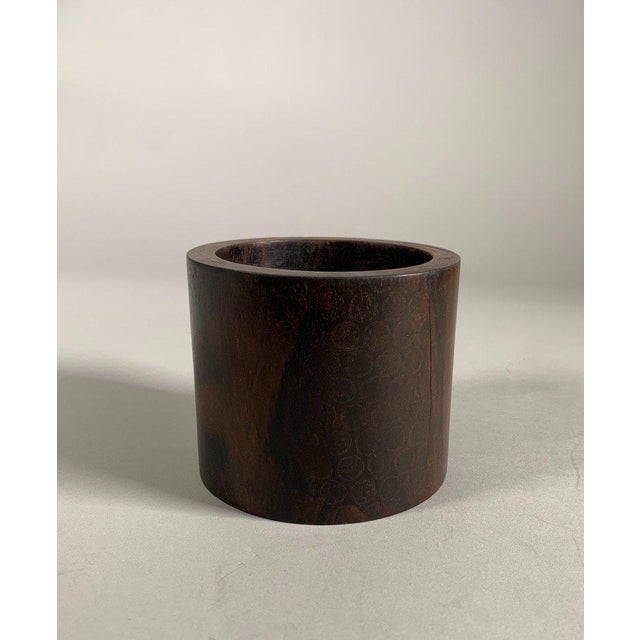 "Bitong" Chinese Brush Pot, 19th Century, Zitan Wood For Sale