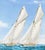 2020s Schooners Cutting Original Sailboat Oil Painting in Custom Gold Frame, 14 X 16" by Matt Thomas For Sale - Image 5 of 8